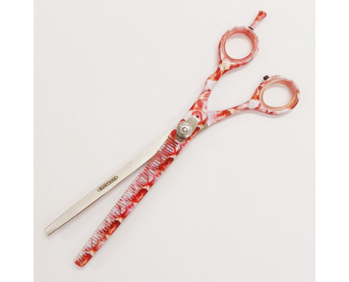Pink Heart Print 8" Single Thinner Scissor