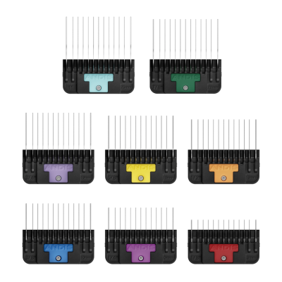 Andis Wide Blade Stainless Steel Combs with Colour Guides