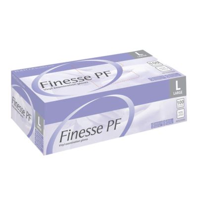 Finesse PF Powder Free Vinyl Gloves - Large (Box Of 100)