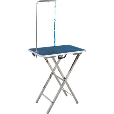 Burtons Fold Up Ring Side Dog Grooming Table Blue