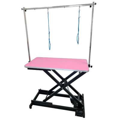 Burtons Electric Inclined-strut Grooming Table with Standard Feet - Pink