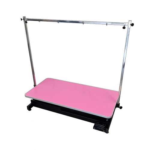 Burtons Electric Inclined-strut Grooming Table with Standard Feet - Pink