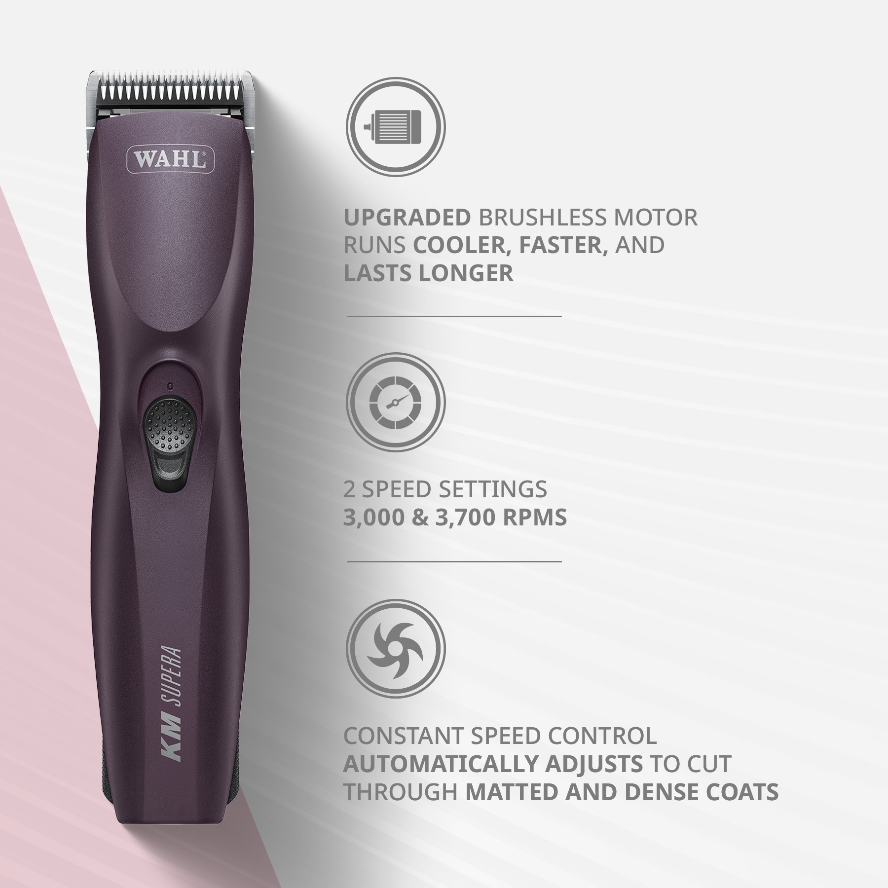 Wahl KM Supera Cordless Clipper Burgundy